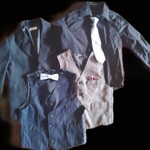 LOT OF CLOTHES HOLIDAY OUTFIT SUIT SHIRT VEST TIE JACKET GEORGE~BOYS SIZE 5